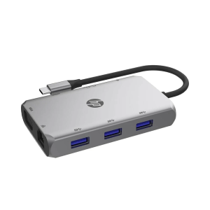 Bộ chia/ Hub HP 9 in 1 DHC-TC236 HDMI / VGA / Ethernet RJ45 / 3 x USB-A / Sạc nhanh USB-C / SD / microSD (8G9Q9AA)